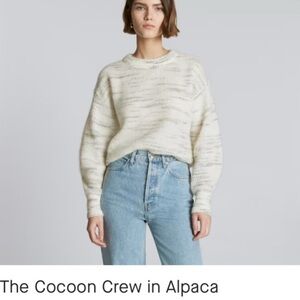 Everlane Alpaca Crew Sweater - LIGHT GRAY Size S